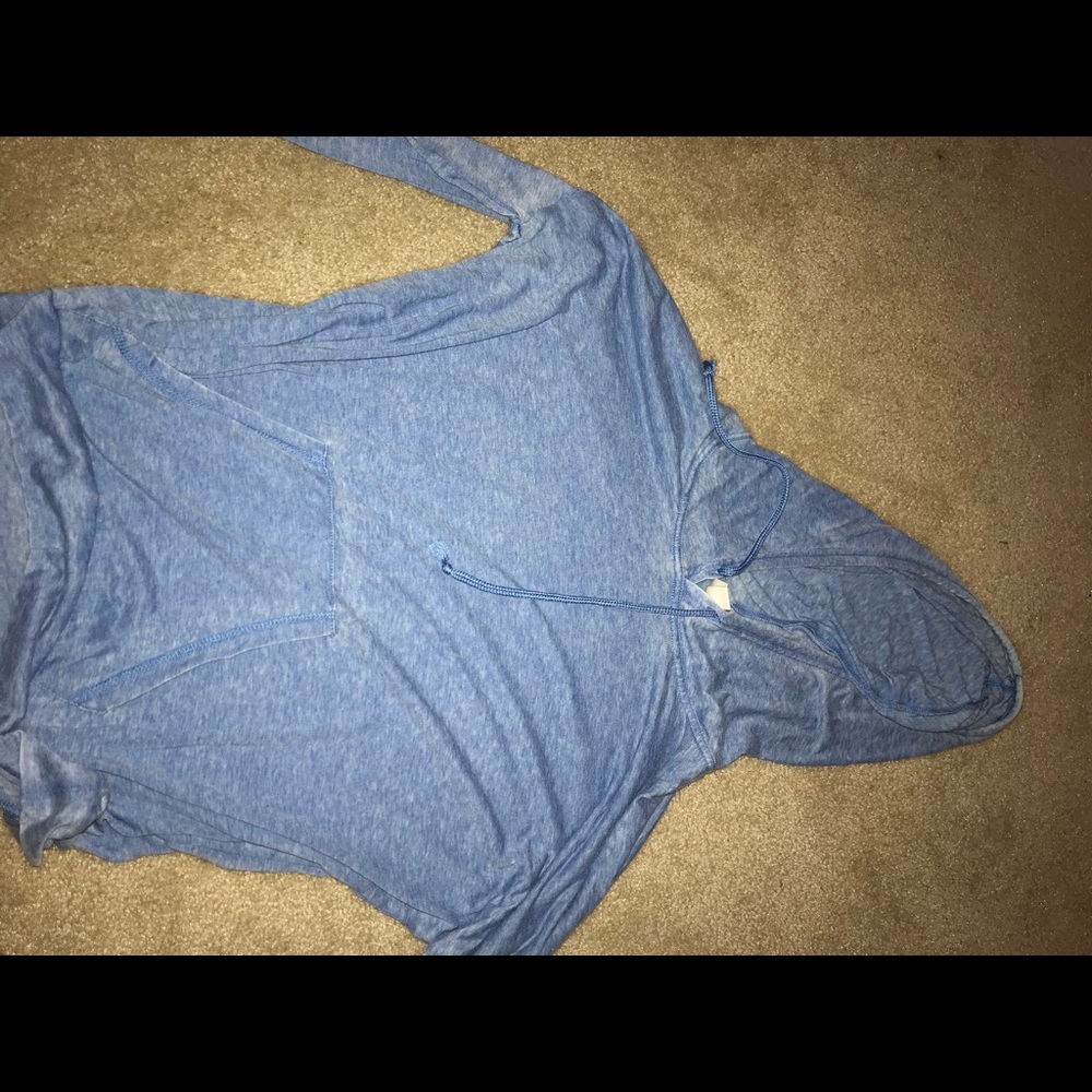 very soft blue hoodie
